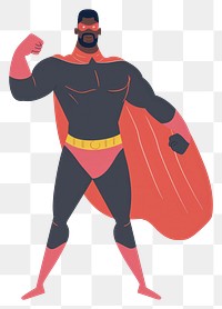 PNG  Black daddy superhero person clothing apparel.