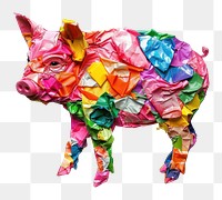 PNG Piglets made from polyethylene clothing apparel origami.