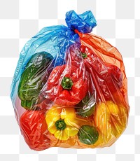 PNG Vegetable in a bag made from polyethylene plastic food plastic bag.