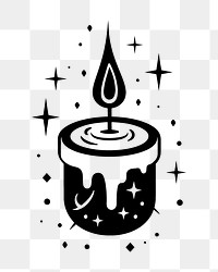 PNG Surreal aesthetic candle logo dynamite weaponry stencil.