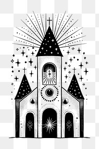 PNG Surreal aesthetic church logo art architecture illustrated.