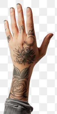 PNG Tattooed hand finger person human