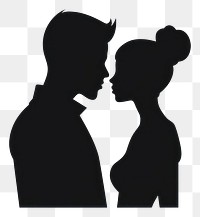 PNG  Couple silhouette stencil person.