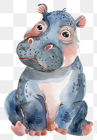 PNG Baby hippo outdoors wildlife snowman.