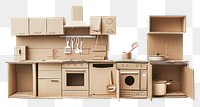 PNG Kitchen cardboard kitchen furniture.