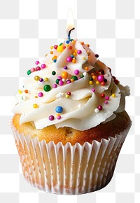 PNG Cupcake birthday sprinkles dessert cream.