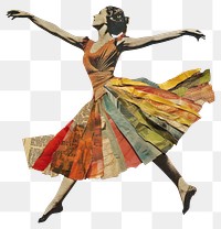 PNG Woman dance collage cutouts recreation ballerina dancing