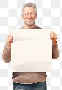 PNG Man holding blank board portrait person paper.
