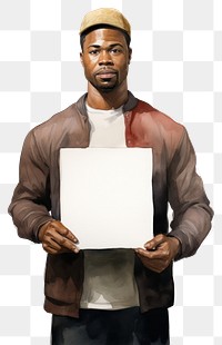 PNG Messenger holding blank board portrait person people.