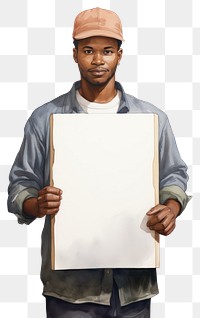PNG Messenger holding blank board portrait person photography.