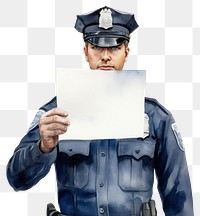 PNG Police holding blank Cardboard person photography officer.