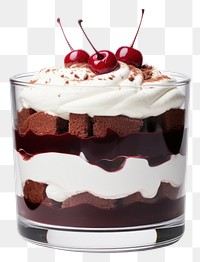 PNG  Black forest trifle dessert sundae cream.