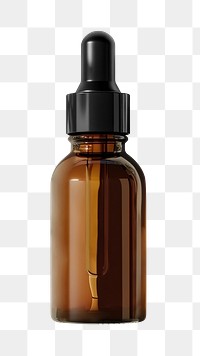 PNG brown serum dropper bottle, transparent background