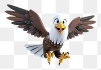 PNG 3D Illustration of flying eagle animal shark bird