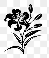 PNG Lily silhouette art graphics stencil.
