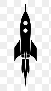 PNG Rocket silhouette weaponry stencil.