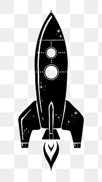 PNG Rocket silhouette transportation spaceship weaponry.