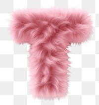 PNG Fur letter T pink white background accessories.