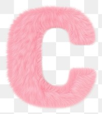 PNG Fur letter C pink white background accessories.