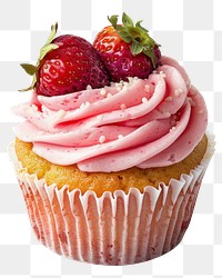 PNG Strawberry cupcake dessert fruit cream