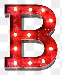 Theater sign letter B number text red.
