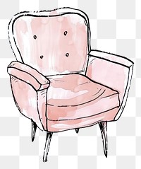 PNG Furniture armchair white background creativity.