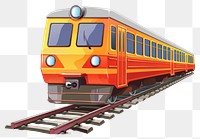 PNG Cartoon of train rail architecture locomotive vehicle.