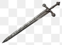 PNG Medieval sword weaponry dagger blade.