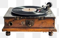 PNG Old record player white background electronics gramophone.