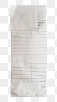 PNG Receipt white simplicity document.
