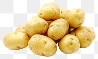 PNG Group of fresh potatoes vegetable produce plant.