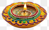 PNG Indian rangoli candle white background celebration creativity.