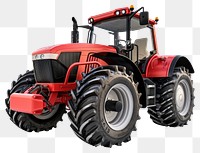 PNG Red farm tractor vehicle white background transportation.