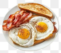 PNG Plate of breakfast plate egg bacon