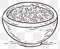 PNG Rice doodle illustrated porcelain pottery.