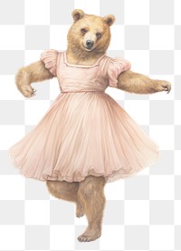 PNG Bear character Ballet recreation wildlife clothing.