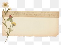 PNG Vintage floral flower plant paper.