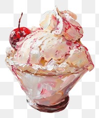 PNG Close up on pale Ice cream ice cream dessert sundae