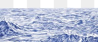 PNG Ocean drawing nature sketch