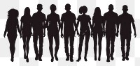 PNG People together silhouette clip art adult white background togetherness.