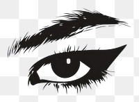 PNG An eyes silhouette clip art drawing sketch white.