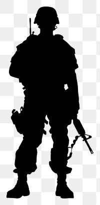 PNG Army toy silhouette clip art military adult white background.