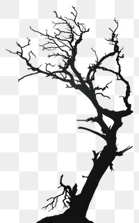 PNG Dead tree silhouette clip art drawing sketch 