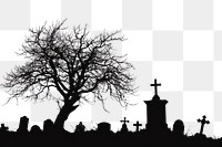 PNG Grave yard silhouette clip art tombstone outdoors cemetery