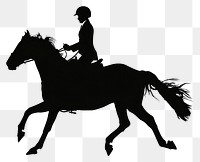 PNG Horse riding silhouette clip art animal mammal adult.