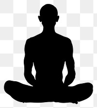 PNG Man mannequin meditate symmetrically silhouette clip art sports adult yoga.