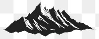 PNG Mountain silhouette clip art nature white stratovolcano