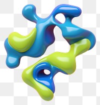 PNG 3d render of abstract fluid shape represent of basic shape confectionery weaponry balloon.