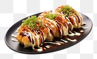 PNG  Takoyaki plate food meal