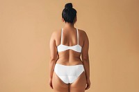 Women's underwear mockup png rear view, transparent background